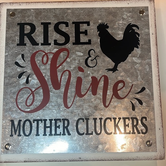 Glitz Home Other - NWT 10x10” Rise & Shine Mother Cluckers Wall Art
